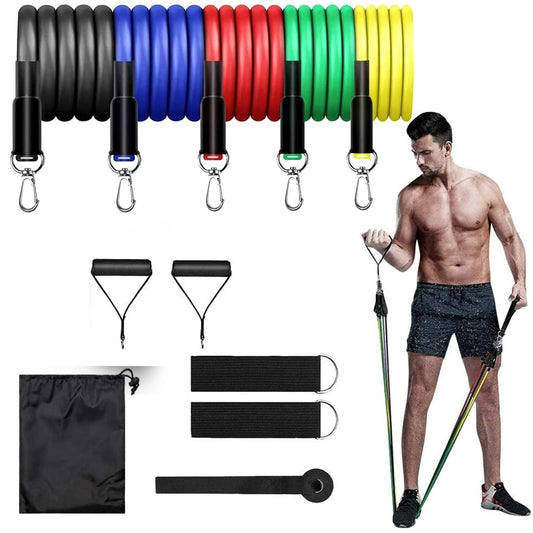 Premium Edition-Professional Toning Exercise and Workout Resistance Bands - Training Tube Stackable Up To 110 Lbs for Indoor and Outdoor Sports, Exercises Fitness 19227