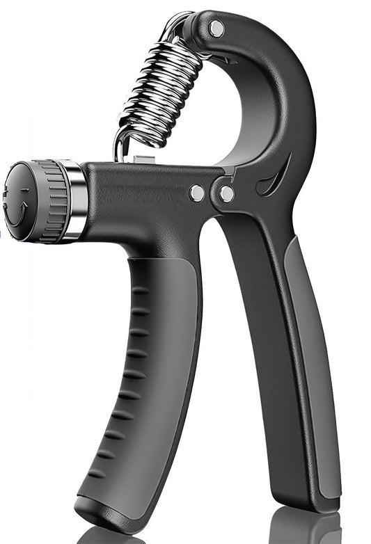 Premium Hand Grip Strengthener, Hand Exerciser Adjustable Resistance 10 To 60Kg, Grip Strength Trainer, Hand Gripper, Forearm Workout Training Equipment for Injury Recovery Athletes (Black) 19227