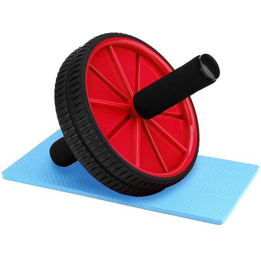Premium Abs Roller for Men & Women Stomach Abs Roller Wheel for Home Workout, Gym Ab Roller for Men Abs Workout Equipment for Abdominal Ab Roller Home Exercise Equipment with Knee Mat -(Red & Black) 19226