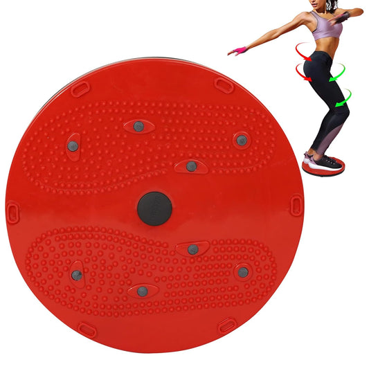 Premium Waist Disc Accupressure with Magnets Reflexology, Slimming Abdominal 5 In 1 Tummy Twister Ab Exerciser (Red) 19227