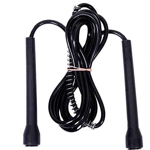 Premium Sports Speed Skipping Rope, Jump Rope with Pvc Handle, Multicolor Pvc Pencil Skipping Rope for Men, Women, Boys & Girls (Black) 19226